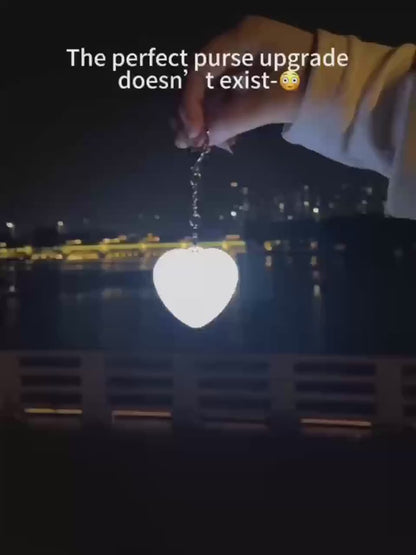 Heart-Shaped Automatic LED Purse Light Keychain