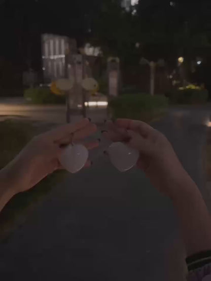 Heart-Shaped Automatic LED Purse Light Keychain